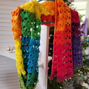 Handmade rainbow scarf